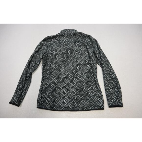 Adidas Fleece Golf Jacket Snap Neck Woven Performance Athletic Womens Sz Medium - Picture 10 of 10